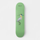 Afgedekte heronvogel cartoon persoonlijk skateboard (Voorkant)
