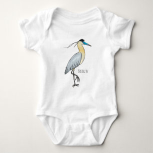 Afgedekte heronvogel cartoon romper
