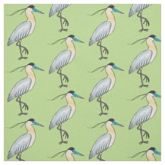 Afgedekte heronvogel cartoon stof (Swatch)