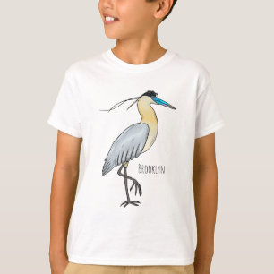 Afgedekte heronvogel cartoon t-shirt