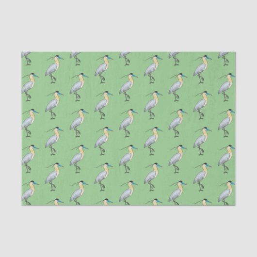 Afgedekte heronvogel cartoon tissuepapier (Voorkant)