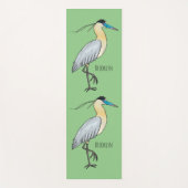 Afgedekte heronvogel cartoon yogamat (Voorkant)