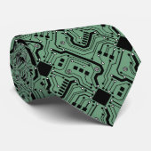 Afgedrukt circuit board - groen stropdas (Opgerold)