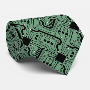 Afgedrukt circuit board - groen stropdas