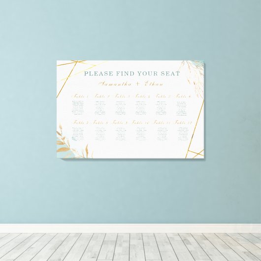 Afgedrukt groen-glanzend schuimbordpapier canvas afdruk (Insitu (Houten vloer))