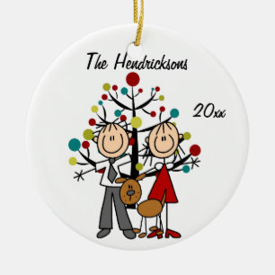 Afgedrukt in combinatie met persoonlijke versierin keramisch ornament