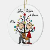 Afgedrukt in combinatie met persoonlijke versierin keramisch ornament (Links)