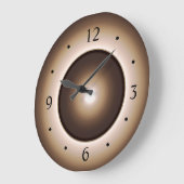 Afgedrukt ontwerp met tan/bruin mooneffect grote klok (Hoek)
