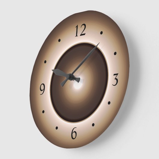 Afgedrukt ontwerp met tan/bruin mooneffect grote klok (Hoek)