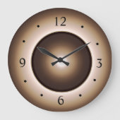 Afgedrukt ontwerp met tan/bruin mooneffect grote klok (Voorkant)