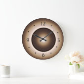 Afgedrukt ontwerp met tan/bruin mooneffect grote klok (Huis)