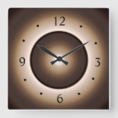 Afgedrukt ontwerp met tan/bruin mooneffect grote klok (Voorkant)