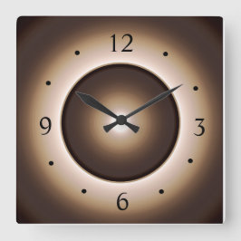 Afgedrukt ontwerp met tan/bruin mooneffect grote klok