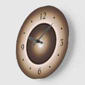 Afgedrukt ontwerp met tan/bruin mooneffect grote klok (Hoek)