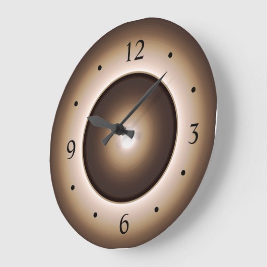 Afgedrukt ontwerp met tan/bruin mooneffect grote klok (Hoek)