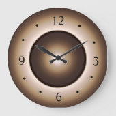 Afgedrukt ontwerp met tan/bruin mooneffect grote klok (Voorkant)