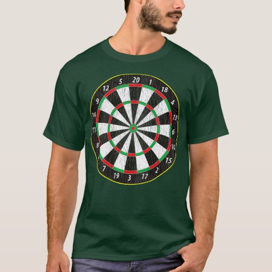 Afgedrukt op achterdartboard -  kunstbord t-shirt (Voorkant)