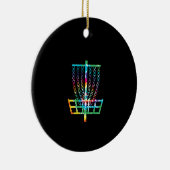 (Afgedrukt op achterzijde) Disc Golf Basket - Hipp Keramisch Ornament (Rechts)