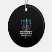 (Afgedrukt op achterzijde) Disc Golf Basket - Hipp Keramisch Ornament (Links)