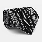 Afgedrukt Stropdas van Bogolan Mud Cloth (Opgerold)