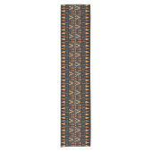Afgedrukte Afrikaanse Bogolan Table Runner Korte Tafelloper (Voorkant)