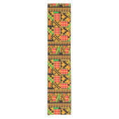 Afgedrukte Afrikaanse Kente Cloth Table Runner Korte Tafelloper (Voorkant)