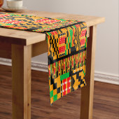 Afgedrukte Afrikaanse Kente Cloth Table Runner Korte Tafelloper (Voorbeeld)