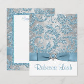 AFGEDRUKTE BOW - Winter Wonderland - Hartelijk dan Notitiekaartje (Voorkant / Achterkant)