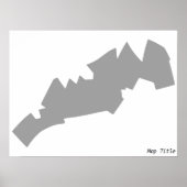 Afgedrukte kaart poster (Voorkant)