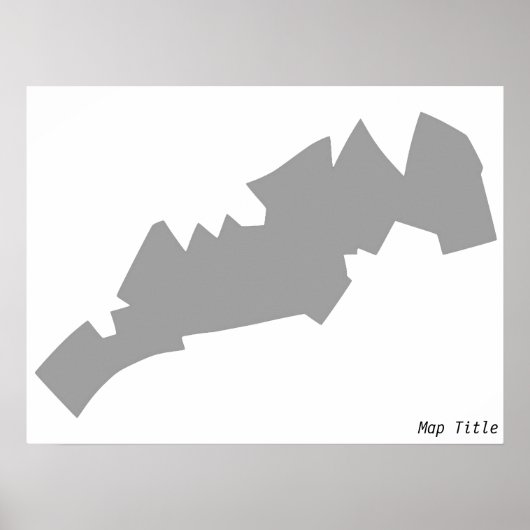 Afgedrukte kaart poster (Voorkant)