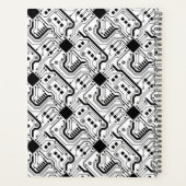 Afgedrukte schakelkaart - zwart op wit planner (Achterkant)