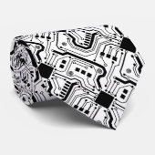 Afgedrukte schakelkaart - zwart op wit stropdas (Opgerold)