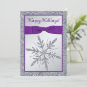 AFGEDRUKTE Snowflake Holiday Party nodigt uit Kaart (Staand voorkant)