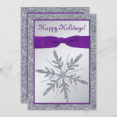 AFGEDRUKTE Snowflake Holiday Party nodigt uit Kaart (Voorkant / Achterkant)