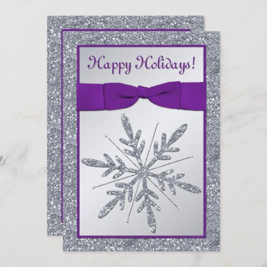 AFGEDRUKTE Snowflake Holiday Party nodigt uit Kaart (Voorkant / Achterkant)