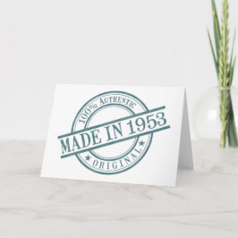 Afgegeven in 1953 Rond Rubber Stamp Logo geboortej Kaart