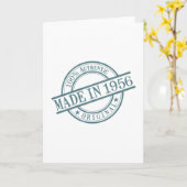 Afgegeven in 1956 Rond Rubber Stamp Logo geboortej Kaart (Gele Bloem)