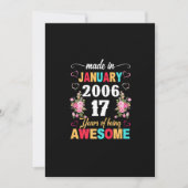 Afgegeven in januari 2006 17 jaar oude 17e verjaar kaart (Voorkant)