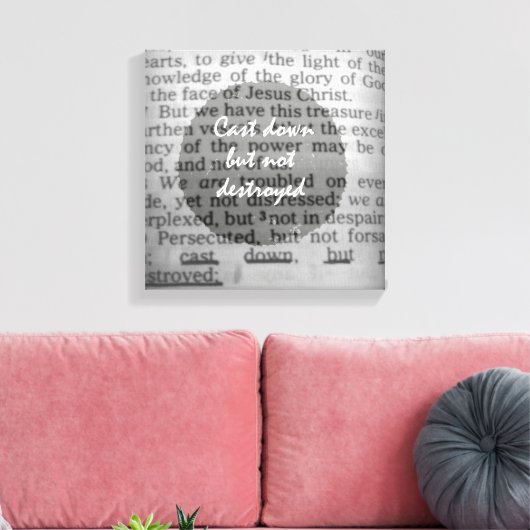 Afgegoten maar niet vernietigde Bijbelvergen Canvas Afdruk (Insitu (Woonkamer))