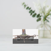 Afgegraven strepen met grijze rechthoek visitekaartje (Staand voorkant)