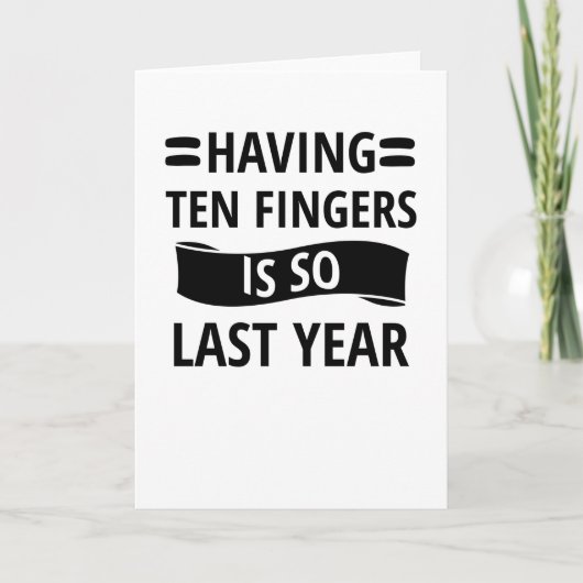 Afgehakte vinger amputatie geschenken voor herstel kaart (Voorkant)