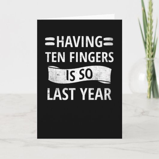 Afgehakte Vinger Amputeerling Herstelt Geschenken Kaart (Voorkant)