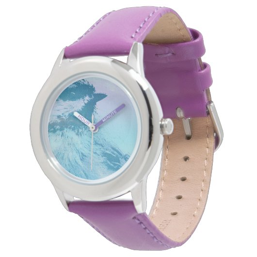 Afgekapte Chickadee Afdrukken eWatch Horloge (Gekanteld)