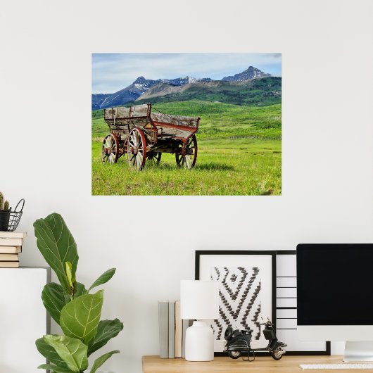 Afgekatende afdruk van wagon poster (Thuiskantoor)