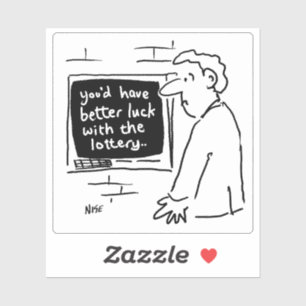 Afgekeurd Man bij de Cartoon van ATM. Sticker