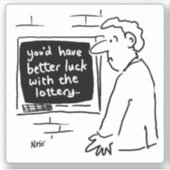 Afgekeurd Man bij de Cartoon van ATM. Sticker (Voorkant)