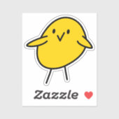 Afgekleurde met de hand getekende vinylSticker, op Sticker (Vel)