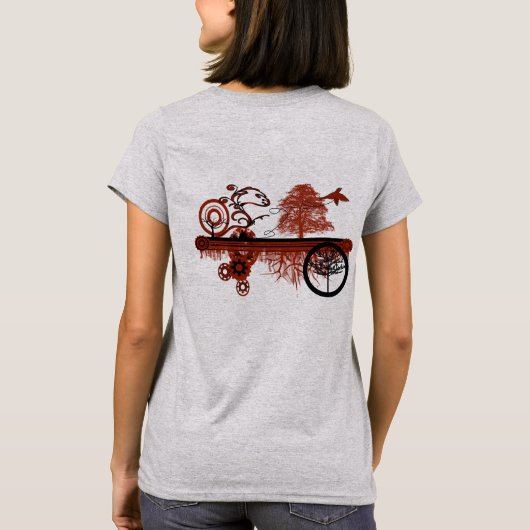 Afgekneusde boomcirkels t-shirt (Achterkant)