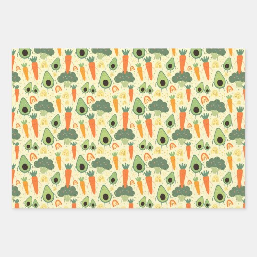 afgeknoopt boerderijen fruit en groenten inpakpapier vel (Voorkant 2)