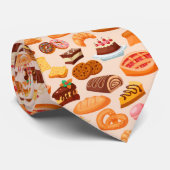 afgekoeld bakkerijpatroon stropdas (Opgerold)